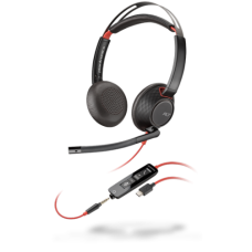 Plantronics Blackwire C5220 UC Stereo USB-C / 3.5mm Corded Headset 207586-01